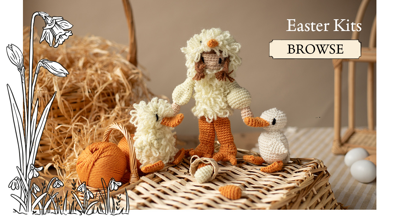 Easter crochet patterns toft duckling chick doll daffodils